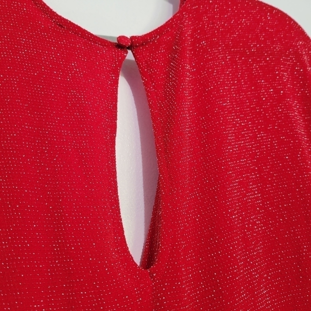 Bar III Embellished Twist-Front Walkthrough Romper in Red Plus Size 2X NWT - Picture 5 of 10
